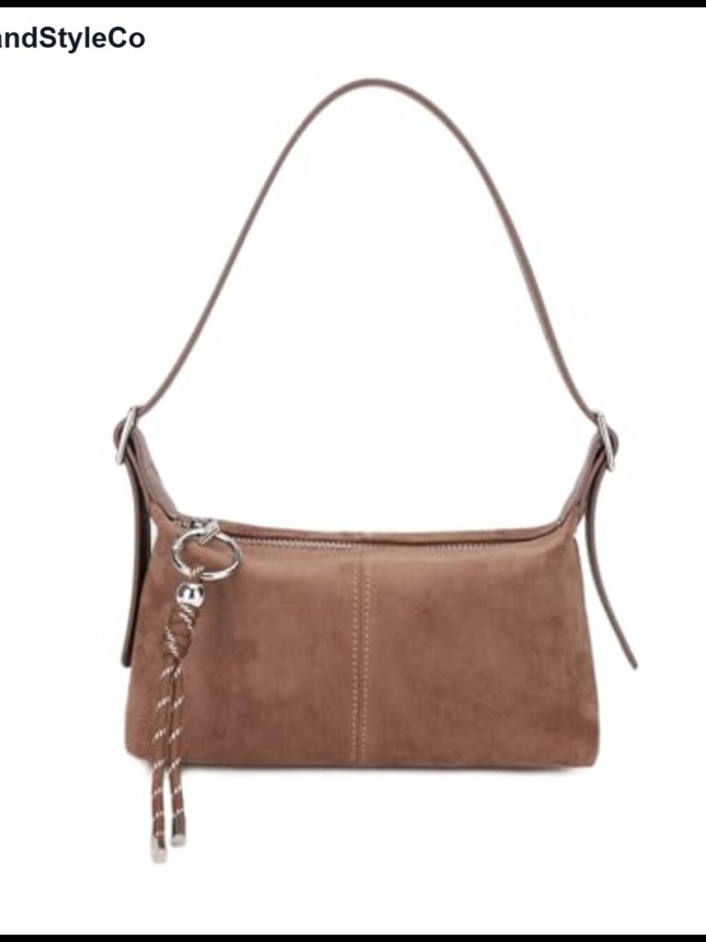 Suede Vegan Leather Small Crossbody Shoulder Bag with Adjustable Straps and